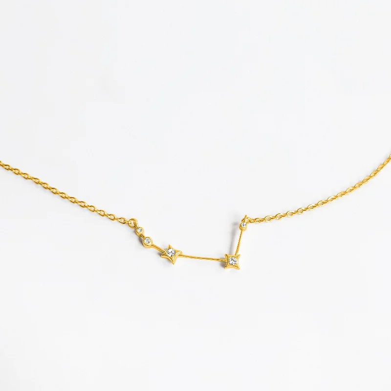 Shop Classic Women's  Necklaces & Pendants with a Modern Twist-Zodiac Constellation Pendant (Aries) - Gold