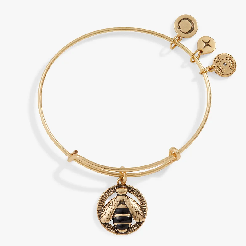 Vintage-Inspired Wedding Bangles for Women-Bee Charm Bangle