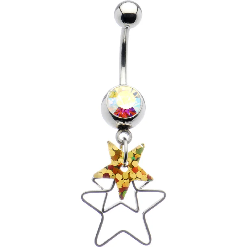 Comfortable Belly Rings for Active Lifestyles -Aurora Gem Galaxy of Stars Belly Ring Comfortable Belly Rings for Active Lifestyles -Aurora Gem Galaxy of Stars Belly Ring