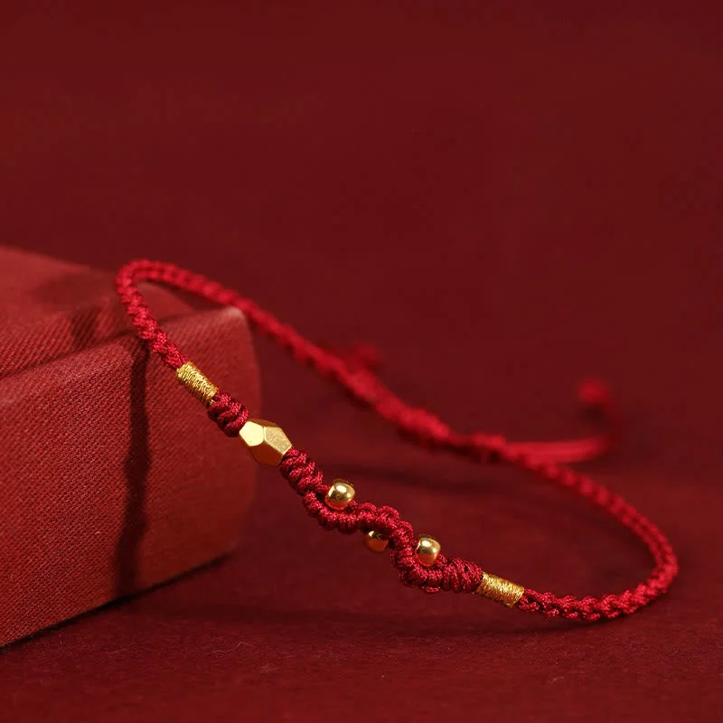 Large Beaded Bangles for Women-Buddha Stones 999 Gold Year of the Snake Mini Gold Bead Handmade Luck Protection Braided Bracelet Large Beaded Bangles for Women-Buddha Stones 999 Gold Year of the Snake Mini Gold Bead Handmade Luck Protection Braided Bracelet