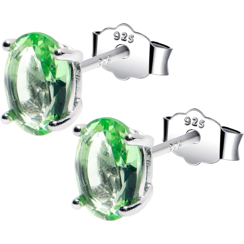 Women's Earrings – Elegant Designs for Every Personality--5mm CZ Oval 925 Sterling Silver August Birthstone Stud Earrings Women's Earrings – Elegant Designs for Every Personality--5mm CZ Oval 925 Sterling Silver August Birthstone Stud Earrings