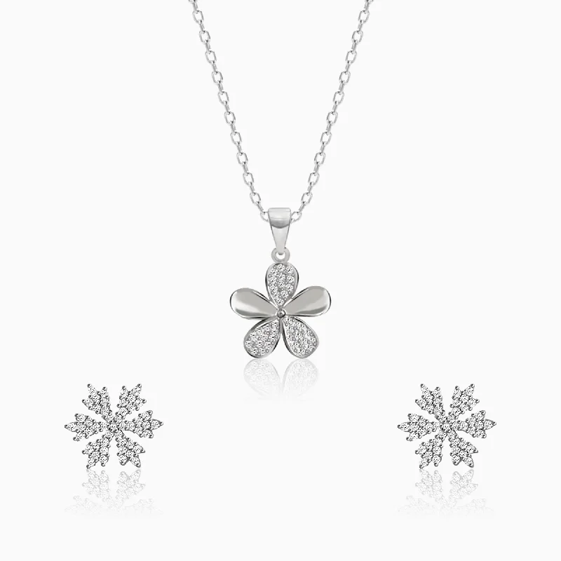 Silver Chic Flower Set