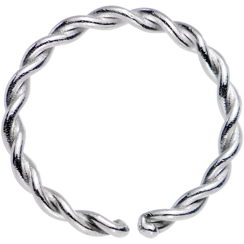 Nose Rings for Detailed Designs -18 Gauge 5/16 Annealed Steel Seamless Braided Circular Ring Nose Rings for Detailed Designs -18 Gauge 5/16 Annealed Steel Seamless Braided Circular Ring