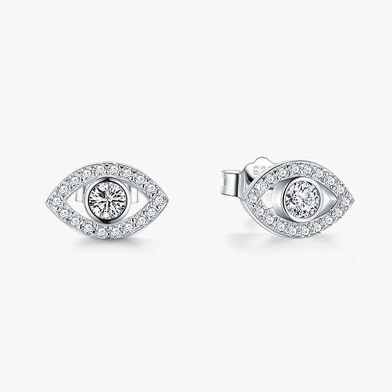 Women's Earrings – Elegant Designs for Every Personality--Buddha Stones 925 Sterling Silver Evil Eye Symbol Protection Stud Earrings Women's Earrings – Elegant Designs for Every Personality--Buddha Stones 925 Sterling Silver Evil Eye Symbol Protection Stud Earrings