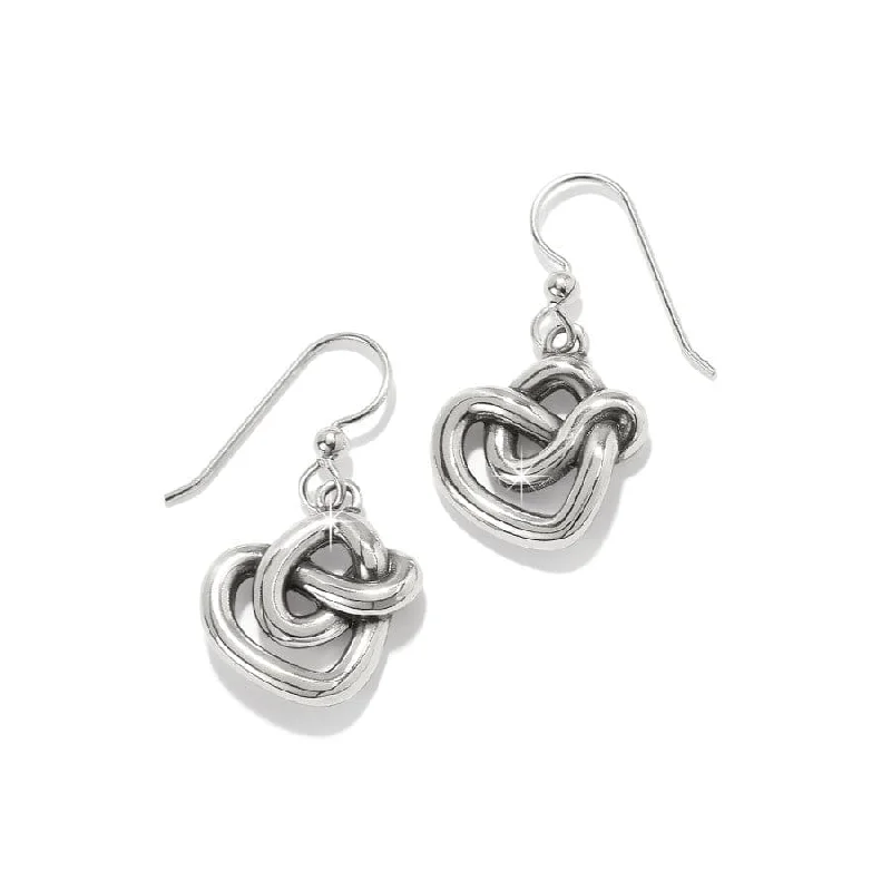 Women's Earrings – Elegant Designs for Every Personality--Interlok Curve Heart French Wire Earrings
