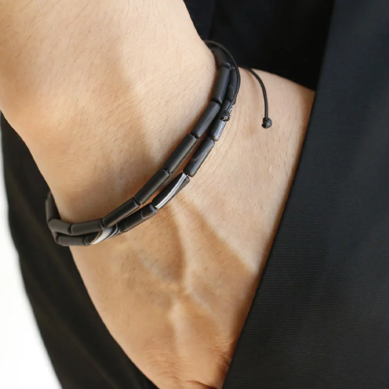 Designer Bracelets for Men with Unique Charms-Buddha Stones Black Onyx Bead Support Protection Bracelet Designer Bracelets for Men with Unique Charms-Buddha Stones Black Onyx Bead Support Protection Bracelet