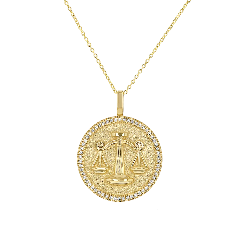 Shop Classic Women's Necklaces & Pendants with a Modern Twist-Diamond Zodiac Coin Medallion Necklace Shop Classic Women's Necklaces & Pendants with a Modern Twist-Diamond Zodiac Coin Medallion Necklace