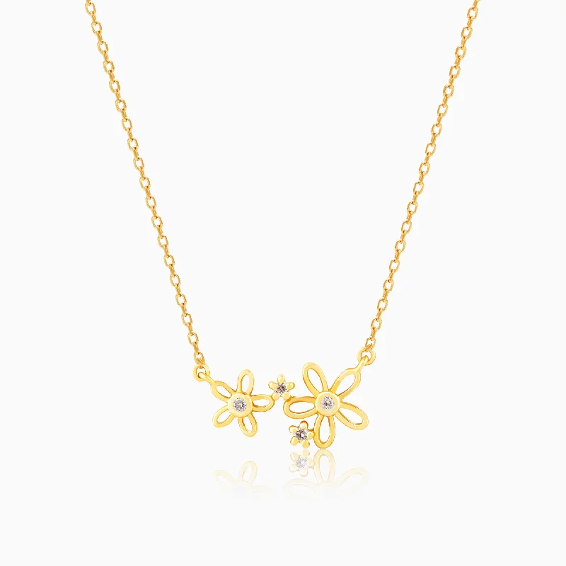 Shop Classic Women's  Necklaces & Pendants with a Modern Twist-Golden Shimmer Bloom Necklace