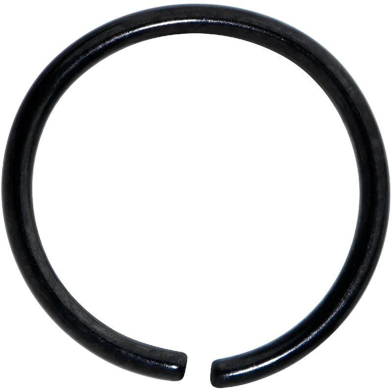 Modern Nose Rings for Women -20 Gauge 5/16 Black PVD Grade 23 Titanium Bendable Hoop Ring