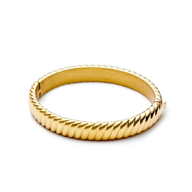Custom Silver Bangles for Women-Entwine Bangle (Gold)