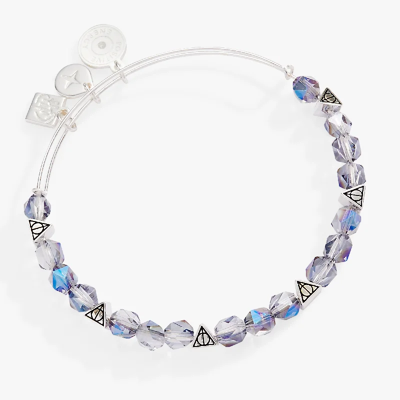 Minimalist Silver Bangles for Women-Harry Potter™ Deathly Hallows Beaded Bangle