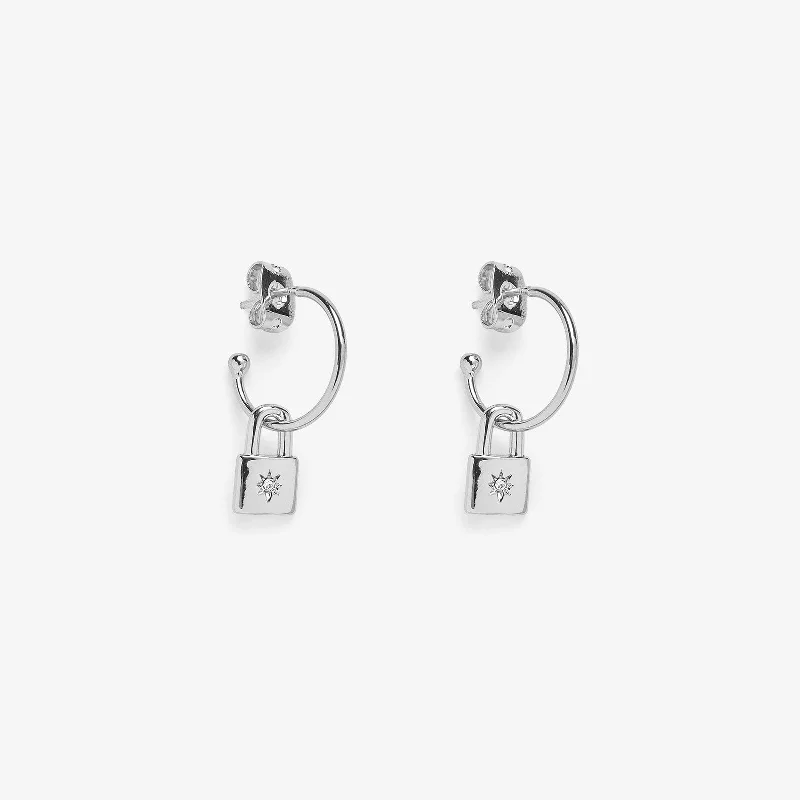 Women's Earrings – Elegant Designs for Every Personality--Lock Hoop Earrings