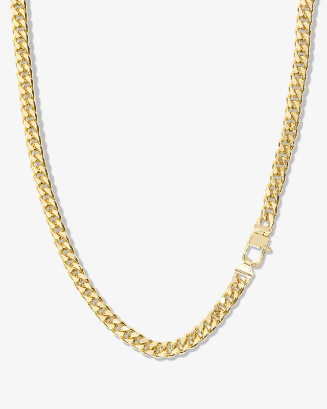 Exclusive Men's Necklaces & Pendants for the Modern Gentleman-Julian Cuban Chain Necklace 6.8mm - Gold Exclusive Men's Necklaces & Pendants for the Modern Gentleman-Julian Cuban Chain Necklace 6.8mm - Gold