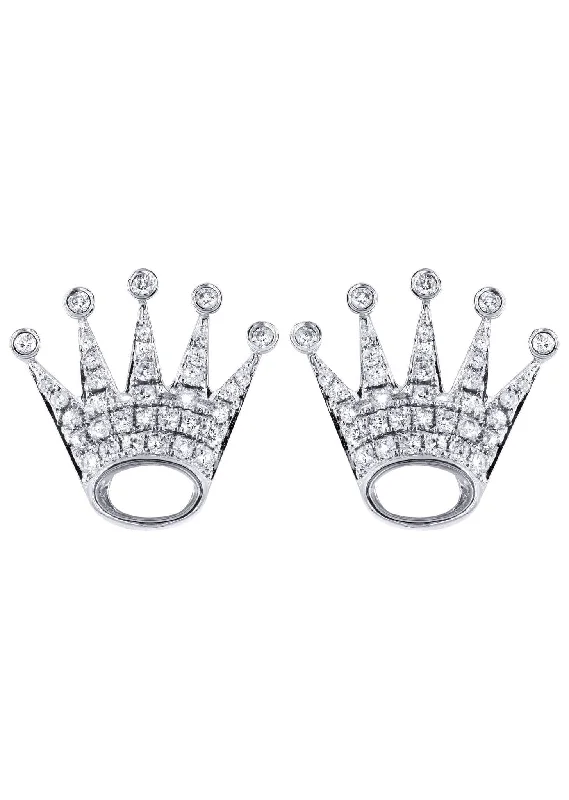 Shop Durable Men's Earrings for Everyday Wear-Diamond Earrings For Men | 14K White Gold | 0.86 Carats Shop Durable Men's Earrings for Everyday Wear-Diamond Earrings For Men | 14K White Gold | 0.86 Carats