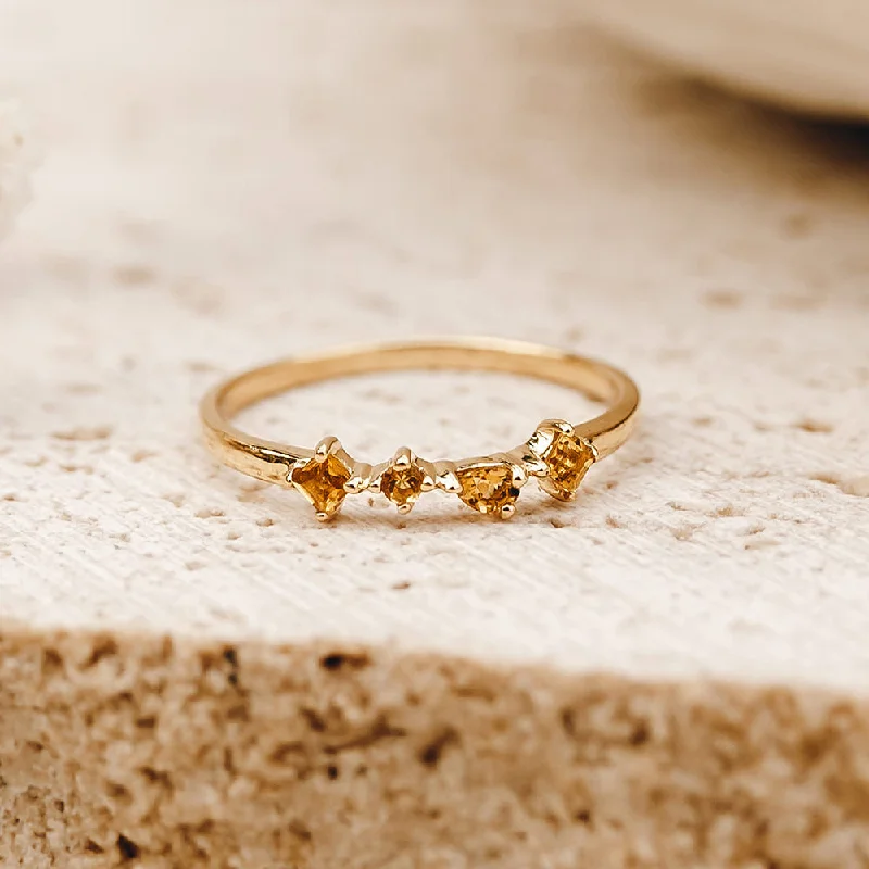 Chic Women's Rings for Fashion-Forward Looks-Citrine Ring - Ilse