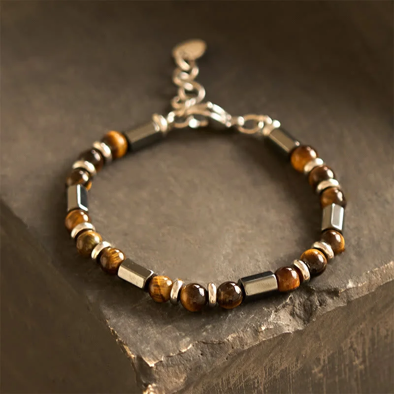Personalized Leather Wrap Bracelets for Men-Buddha Stones Tiger Eye Hematite Strength Buckle Chain Bracelet Personalized Leather Wrap Bracelets for Men-Buddha Stones Tiger Eye Hematite Strength Buckle Chain Bracelet