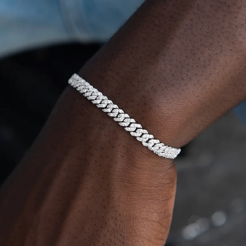Top Men's Rings – Crafted for Every Style Micro Diamond Prong Cuban Bracelet in White Gold - 6mm Top Men's Rings – Crafted for Every Style Micro Diamond Prong Cuban Bracelet in White Gold - 6mm