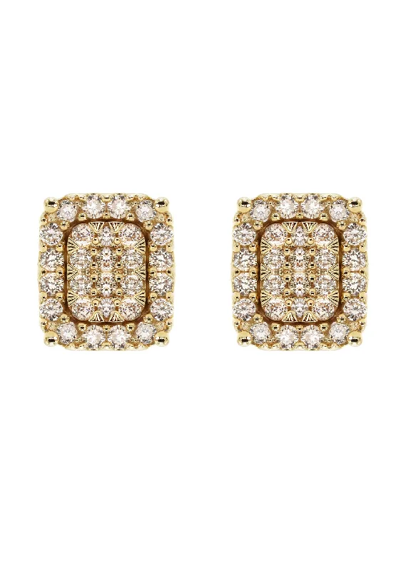 Shop Durable Men's Earrings for Everyday Wear-14K Yellow Gold Diamond Earrings For Men | 0.54 Carats | 2.86 Grams Shop Durable Men's Earrings for Everyday Wear-14K Yellow Gold Diamond Earrings For Men | 0.54 Carats | 2.86 Grams
