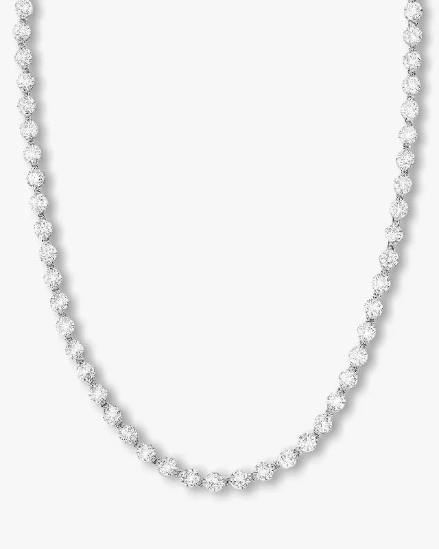 Shop Classic Women's Necklaces & Pendants with a Modern Twist-She's an Icon Mama Tennis Necklace 16" - Silver|White Diamondettes Shop Classic Women's Necklaces & Pendants with a Modern Twist-She's an Icon Mama Tennis Necklace 16" - Silver|White Diamondettes