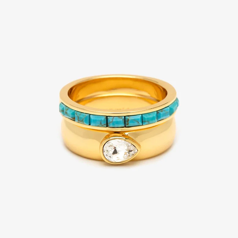 Chic Women's Rings for Fashion-Forward Looks-High Tide Ring Set