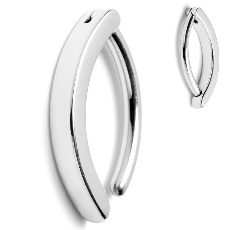 Statement Belly Rings for Bold Style -14 Gauge 1/2 ASTM F-136 Implant Grade Titanium Hinged Hoop Belly Ring Statement Belly Rings for Bold Style -14 Gauge 1/2 ASTM F-136 Implant Grade Titanium Hinged Hoop Belly Ring