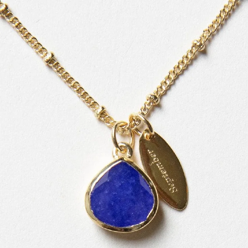 Exclusive Men's Necklaces & Pendants for the Modern Gentleman-September Blue Sapphire Birthstone Necklace Exclusive Men's Necklaces & Pendants for the Modern Gentleman-September Blue Sapphire Birthstone Necklace