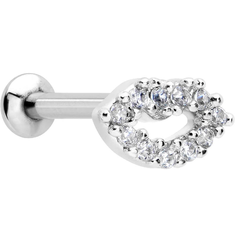 Affordable and Stylish Lip Rings16 Gauge 5/16 Clear CZ Gem Kissy Lips Threadless Labret Monroe Tragus Affordable and Stylish Lip Rings16 Gauge 5/16 Clear CZ Gem Kissy Lips Threadless Labret Monroe Tragus