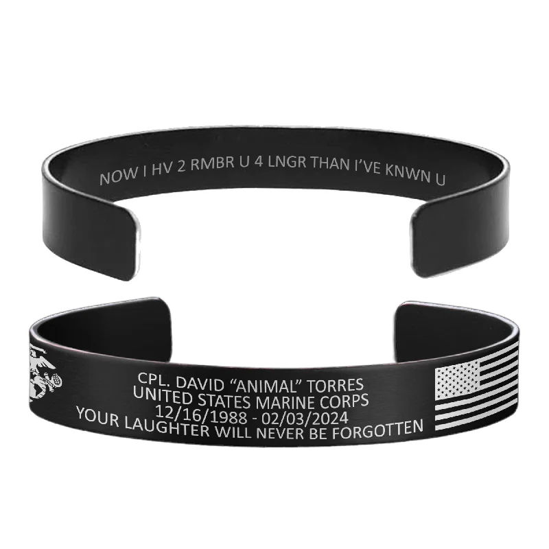 Personalized Bracelets for Men with Dates-CPL David "Animal" L. Torres Memorial Band – Hosted by the Torres Family Personalized Bracelets for Men with Dates-CPL David "Animal" L. Torres Memorial Band – Hosted by the Torres Family
