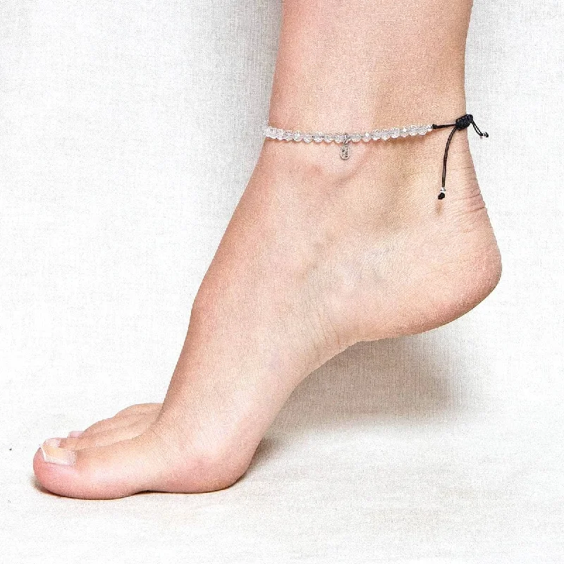 Custom Anklets for Unique Designs-Clear Quartz Energy Anklet