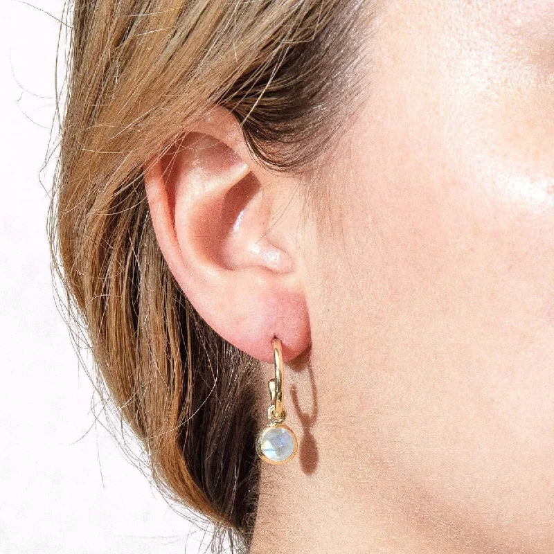 Women's Earrings – Elegant Designs for Every Personality--Rainbow Moonstone Silver and Golden Hoop Earrings Women's Earrings – Elegant Designs for Every Personality--Rainbow Moonstone Silver and Golden Hoop Earrings