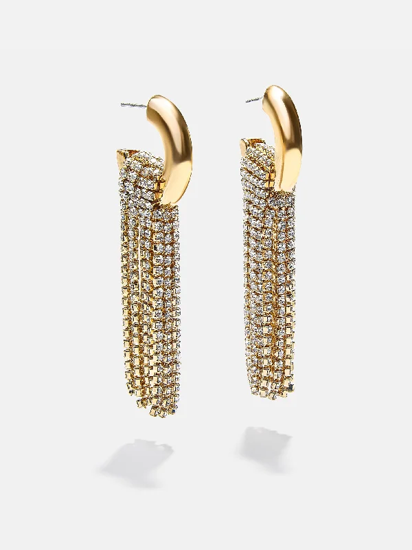 Women's Earrings – Elegant Designs for Every Personality--Talia Statement Earrings - Gold/Pavé