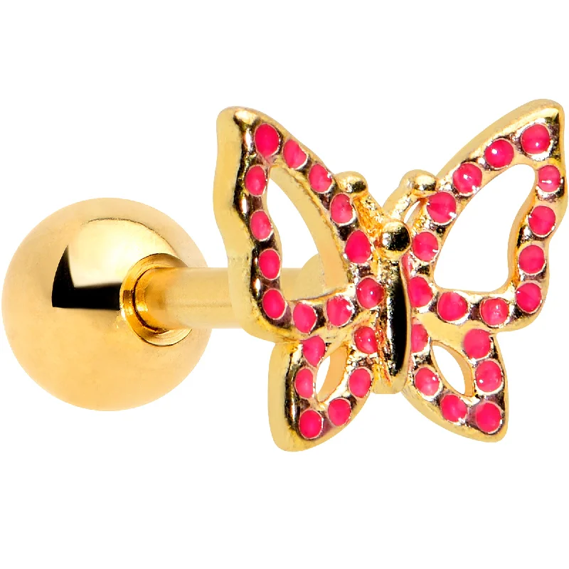 Women's Earrings – Elegant Designs for Every Personality--16 Gauge 1/4 Gold Tone Sweet Simple Butterfly Cartilage Tragus Earring Women's Earrings – Elegant Designs for Every Personality--16 Gauge 1/4 Gold Tone Sweet Simple Butterfly Cartilage Tragus Earring
