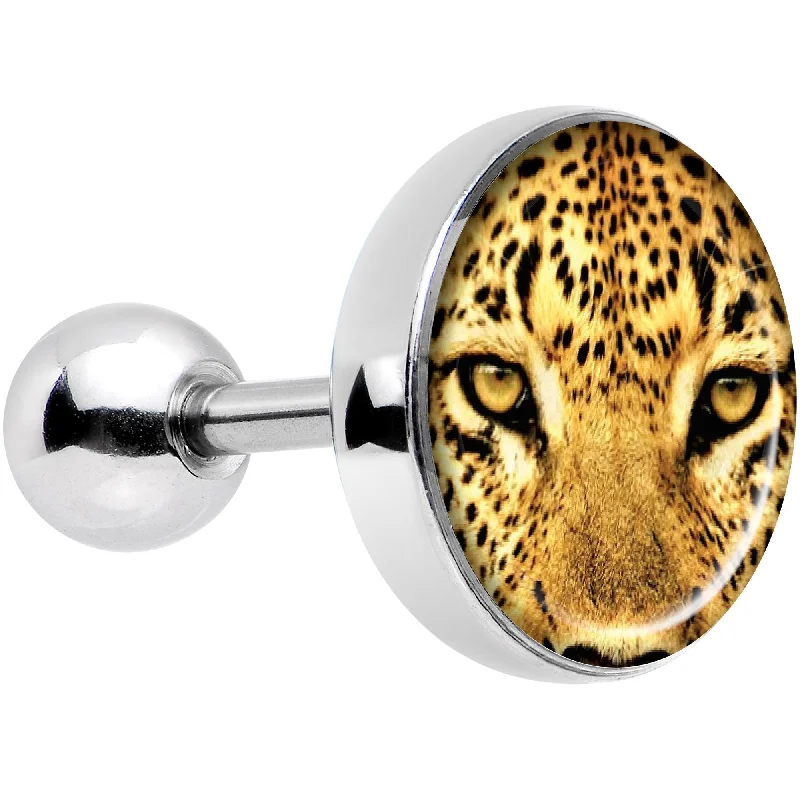 Women's Earrings – Elegant Designs for Every Personality--16 Gauge 1/4 Full Color Leopard Eyes Tragus Cartilage Earring