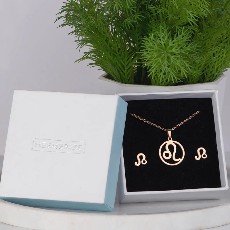 Women's Earrings – Elegant Designs for Every Personality--Leo Necklace Earring Set (23 Jul - 23 Aug) Women's Earrings – Elegant Designs for Every Personality--Leo Necklace Earring Set (23 Jul - 23 Aug)