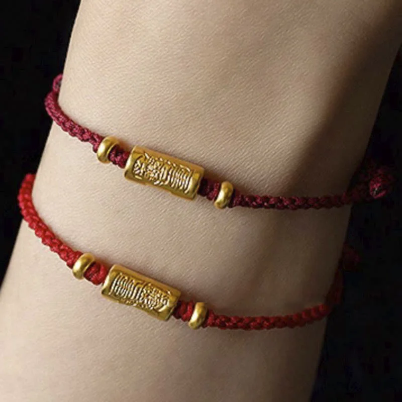 Stylish Beaded Bracelets for Men-Buddha Stones 999 Gold Good Luck Amulet Carved Design Handmade Strength Braided Rope Bracelet Stylish Beaded Bracelets for Men-Buddha Stones 999 Gold Good Luck Amulet Carved Design Handmade Strength Braided Rope Bracelet