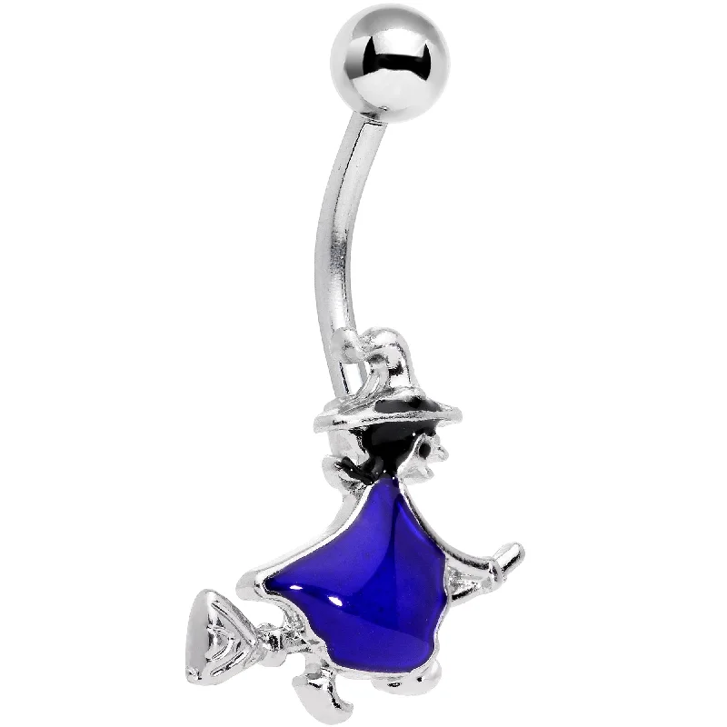 Trendy Belly Rings with Radiant Stones -Spooky Halloween Witch Belly Ring