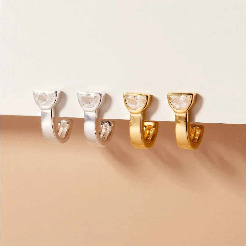 Women's Earrings – Elegant Designs for Every Personality--Half Moon Stone Earrings