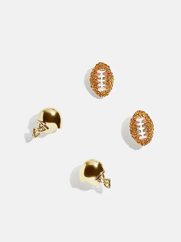 Women's Earrings – Elegant Designs for Every Personality--Draft Pick Earring Set - Football Women's Earrings – Elegant Designs for Every Personality--Draft Pick Earring Set - Football