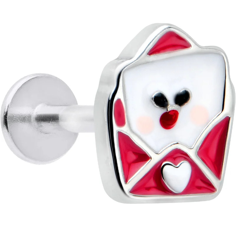 Comfortable Lip Rings for Timeless Style16 Gauge 5/16 Sweet Love Letter Valentine Labret Monroe Tragus