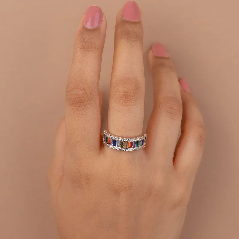Shop Classic Women's  Necklaces & Pendants with a Modern Twist-Rose Gold Multi Diamond Ring