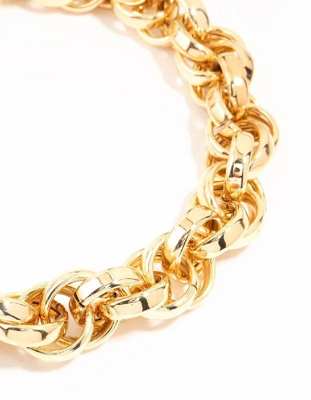 Shop Classic Women's Necklaces & Pendants with a Modern Twist-Large Gold Open Chain Necklace Shop Classic Women's Necklaces & Pendants with a Modern Twist-Large Gold Open Chain Necklace