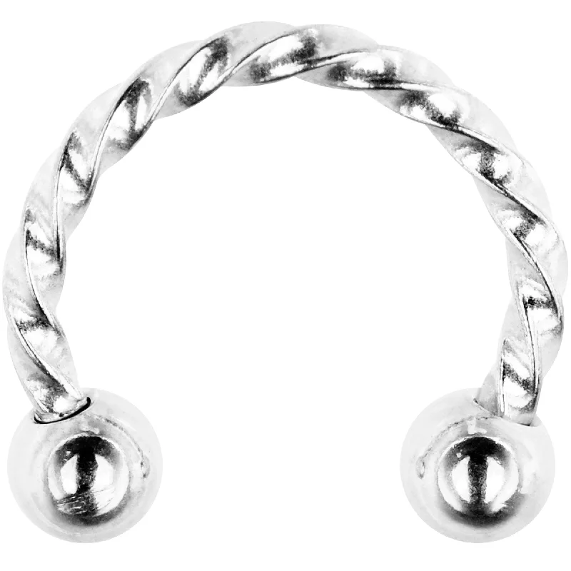 Affordable and Stylish Lip Rings16 Gauge 5/16 Seriously Twisted Horseshoe Circular Barbell