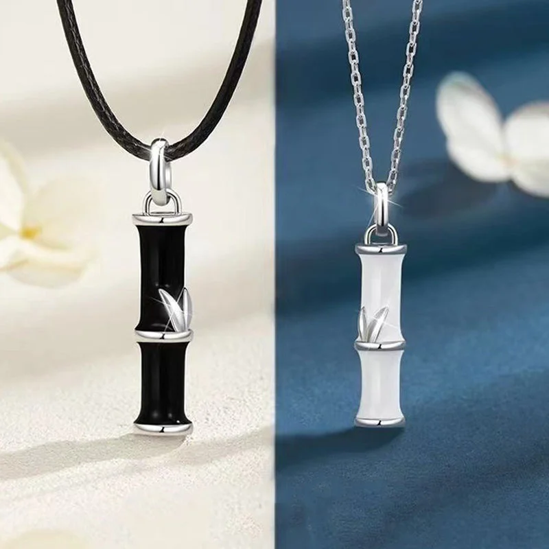 Shop Classic Women's Necklaces & Pendants with a Modern Twist-Buddha Stones Bamboo Design Copper Luck Couple Necklace Pendant Shop Classic Women's Necklaces & Pendants with a Modern Twist-Buddha Stones Bamboo Design Copper Luck Couple Necklace Pendant