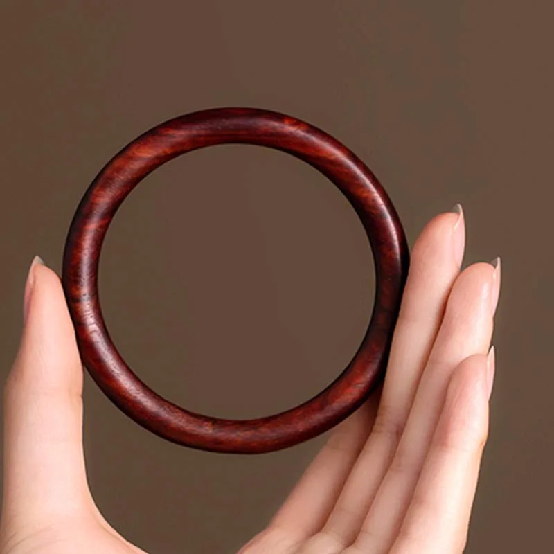 High-End Bangles for Women-Buddha Stones Tibetan Small Leaf Red Sandalwood Ebony Green Sandalwood Protection Bracelet Bangle
