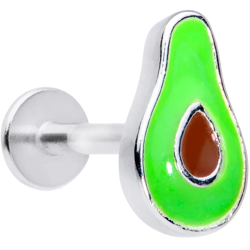 Stunning Lip Rings for Glamorous Look16 Gauge 3/8 Groovy Green Avocado Fruit Labret Monroe Tragus
