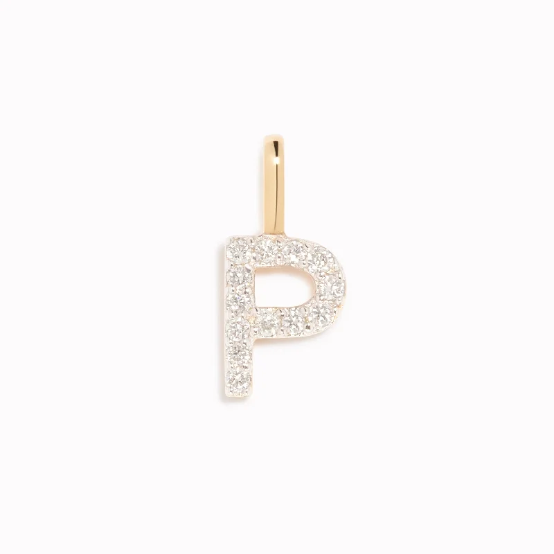 Shop Classic Women's Necklaces & Pendants with a Modern Twist-Diamond Initial Pendant 14k Gold - P Shop Classic Women's Necklaces & Pendants with a Modern Twist-Diamond Initial Pendant 14k Gold - P