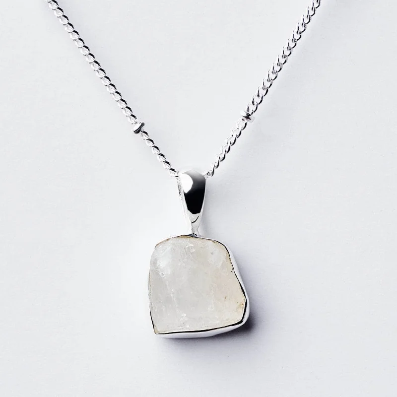 Exclusive Men's Necklaces & Pendants for the Modern Gentleman-Rainbow Moonstone Raw Crystal Necklace Exclusive Men's Necklaces & Pendants for the Modern Gentleman-Rainbow Moonstone Raw Crystal Necklace