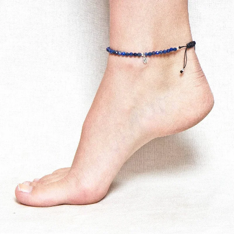 Stylish Anklets for Exclusive Fashion-Lapis Lazuli Energy Anklet