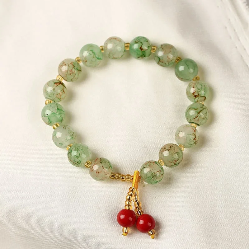 Affordable Bangles for Women-Buddha Stones Liuli Glass Bead Blessing Harmony Bracelet Affordable Bangles for Women-Buddha Stones Liuli Glass Bead Blessing Harmony Bracelet