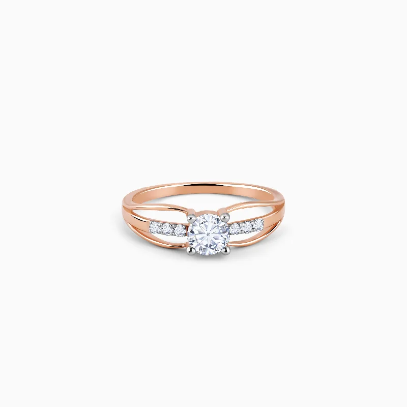 Chic Women's Rings for Fashion-Forward Looks-Rose Gold Empyrean Diamond Ring